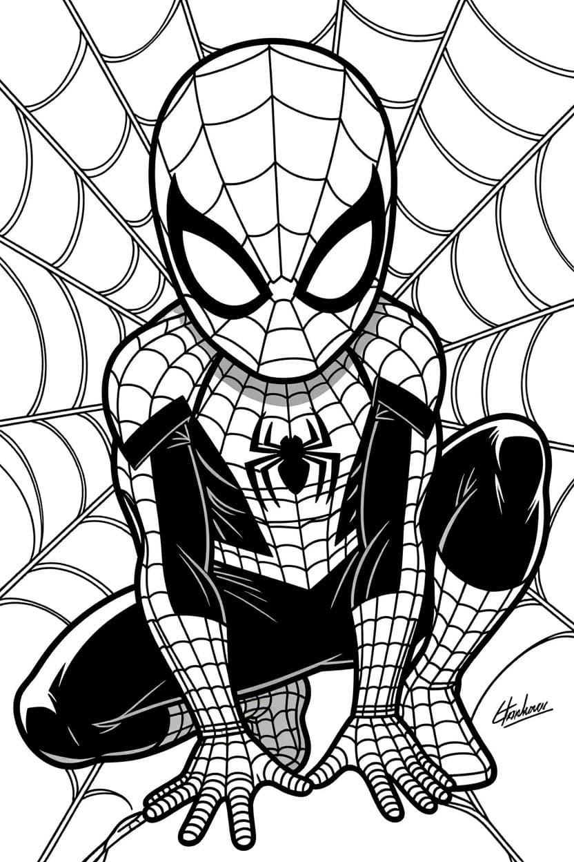 画像 スパイダーマン 無料で印刷可能 ぬりえ