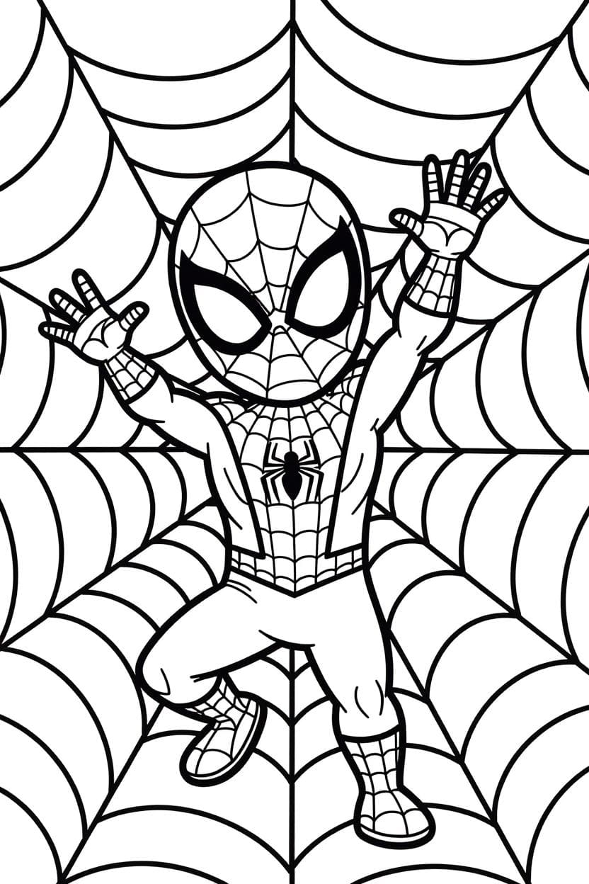 画像 スパイダーマン 無料 ぬりえ