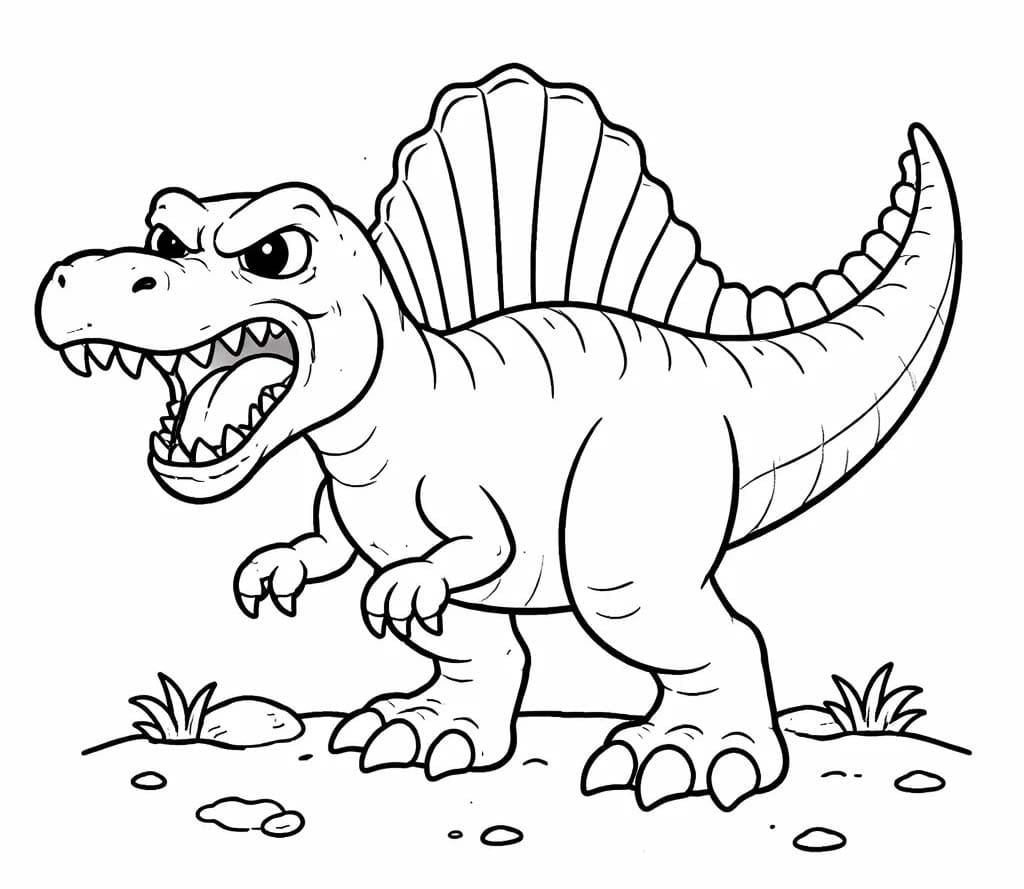 画像 スピノサウルス 無料 ぬりえ
