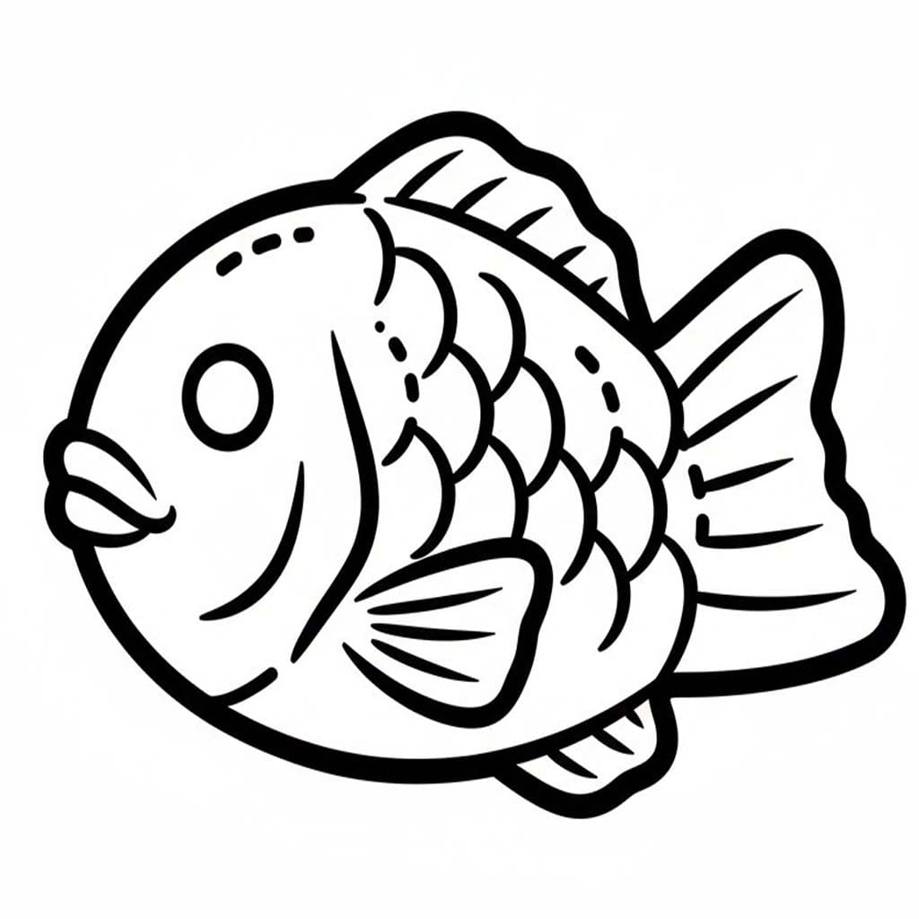 画像 たい焼き 基本的な ぬりえ