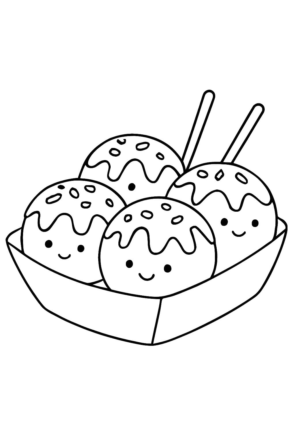 たこ焼き ぬりえ ぬりえ