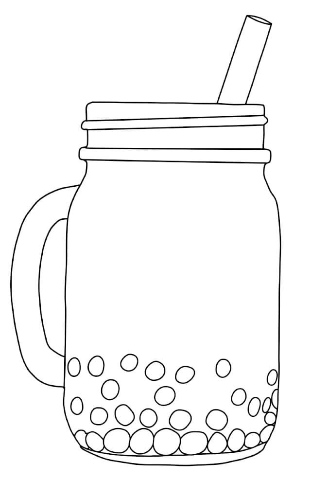 画像 タピオカティー 基本的な ぬりえ