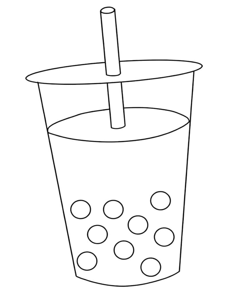 画像 タピオカティー 無料で ぬりえ