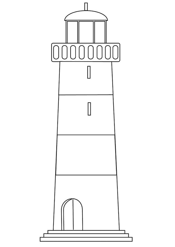 画像 灯台 簡単 ぬりえ