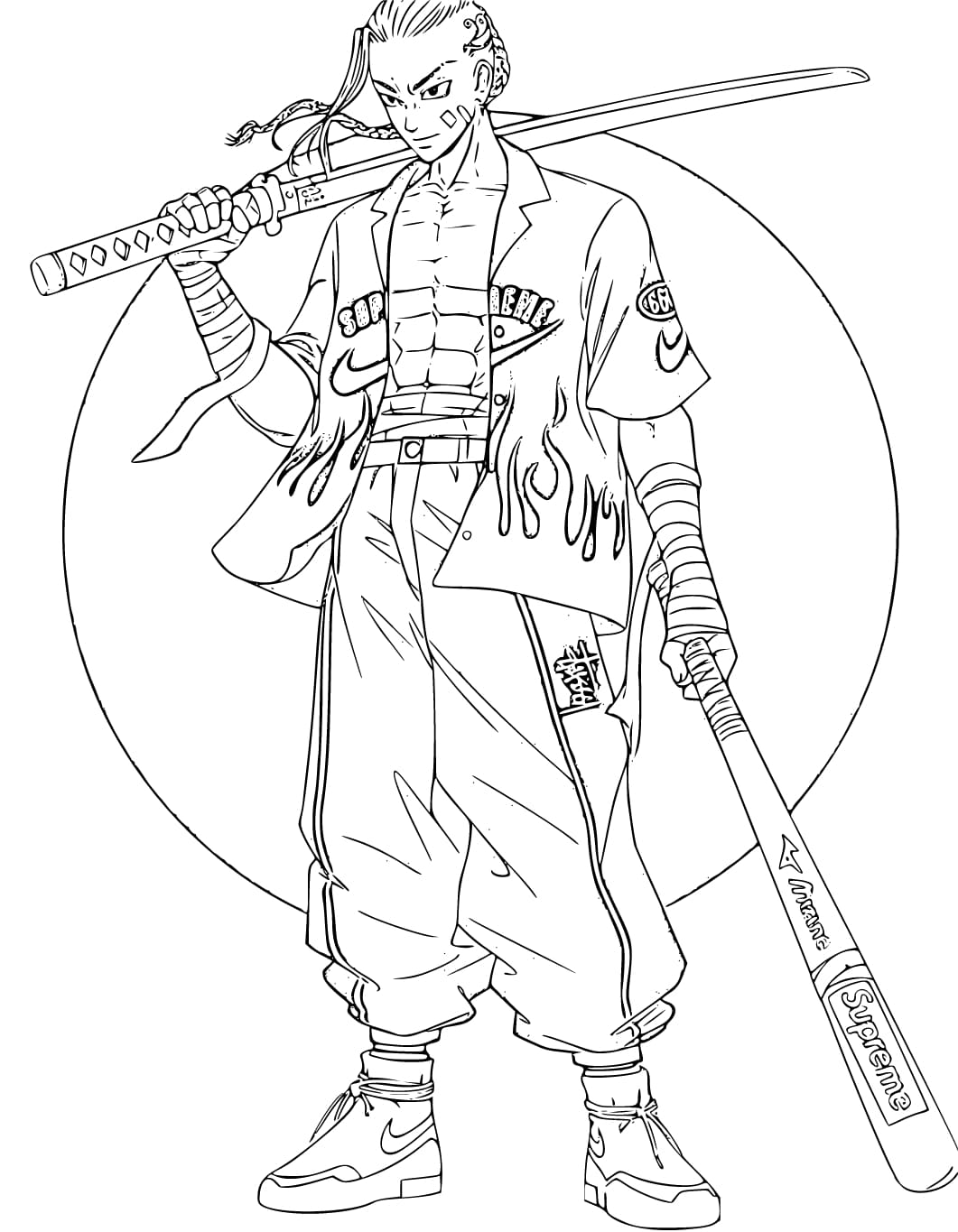 画像 東京卍リベンジャーズ 簡単 ぬりえ