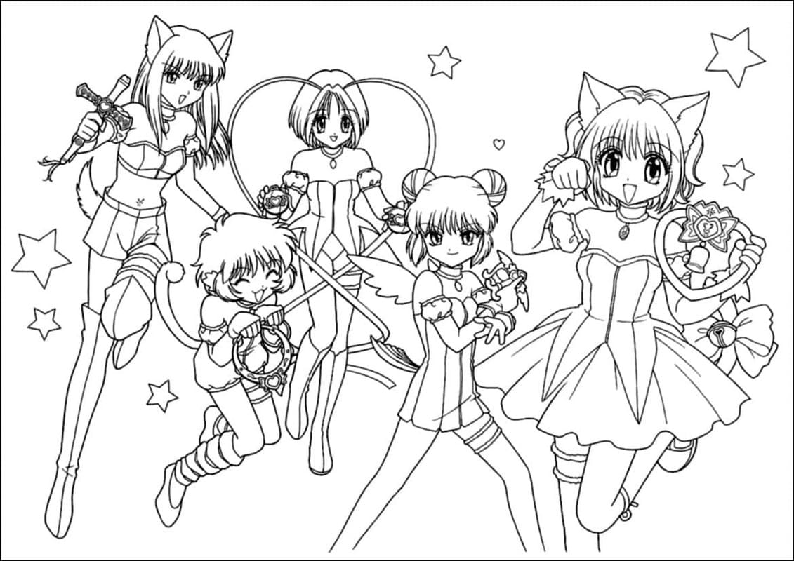 画像 東京ミュウミュウ 単純 ぬりえ