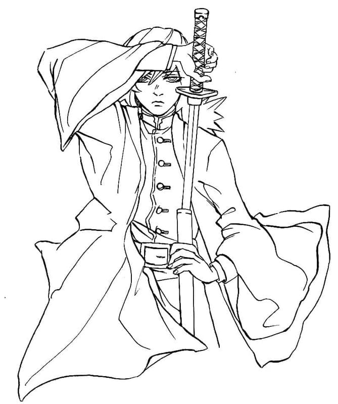 画像 冨岡義勇 ぬりえ