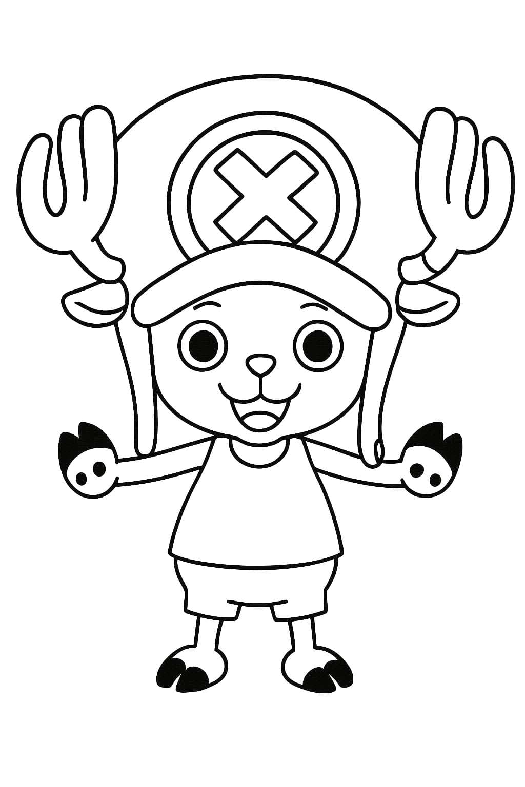 画像トニートニー・チョッパー 基本的な ぬりえ