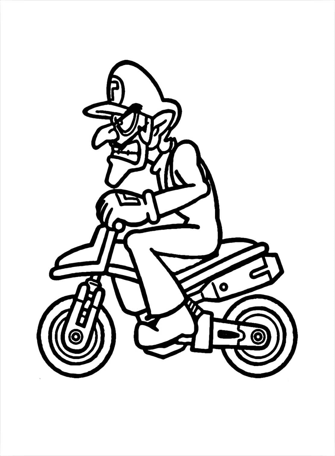 画像 ワルイージ 単純 ぬりえ