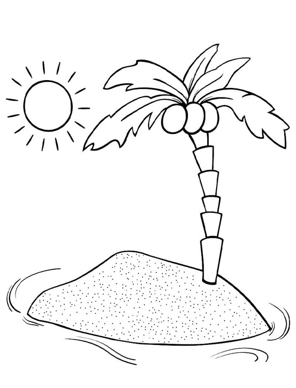 画像 ヤシの木 簡単 ぬりえ