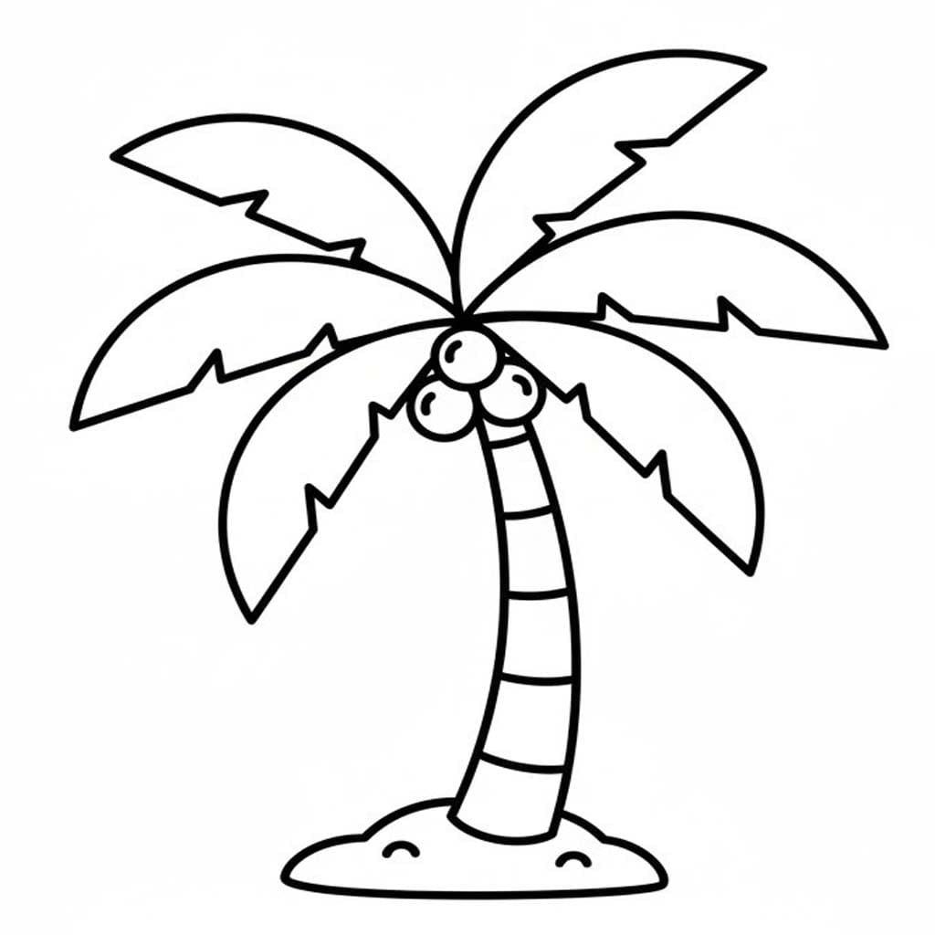 画像 ヤシの木 無料で印刷可能 ぬりえ