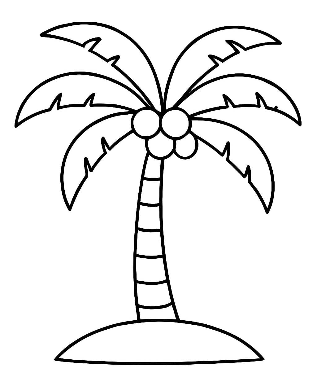 画像 ヤシの木 無料 ぬりえ