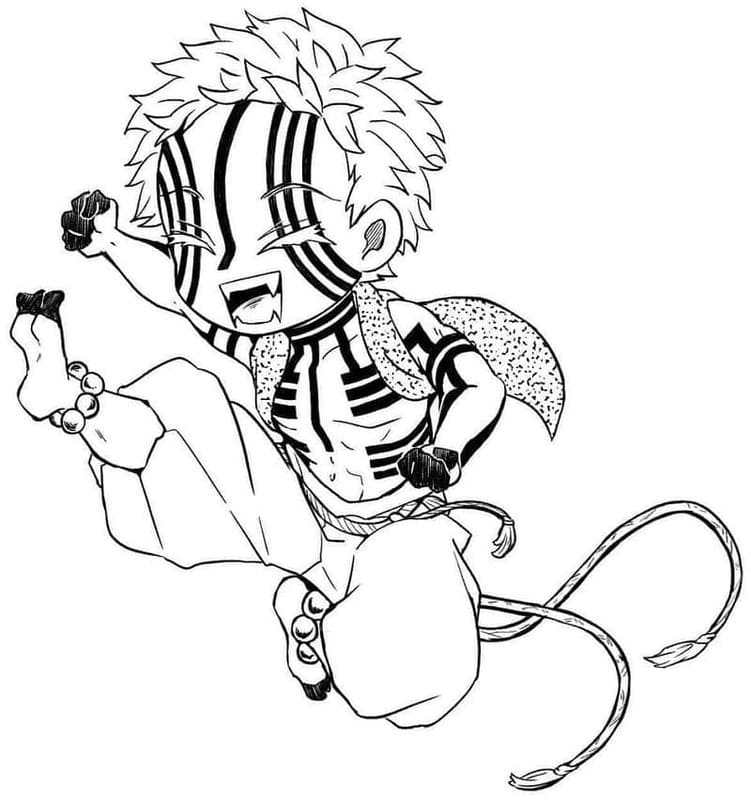 画像 猗窩座 ちび ぬりえ