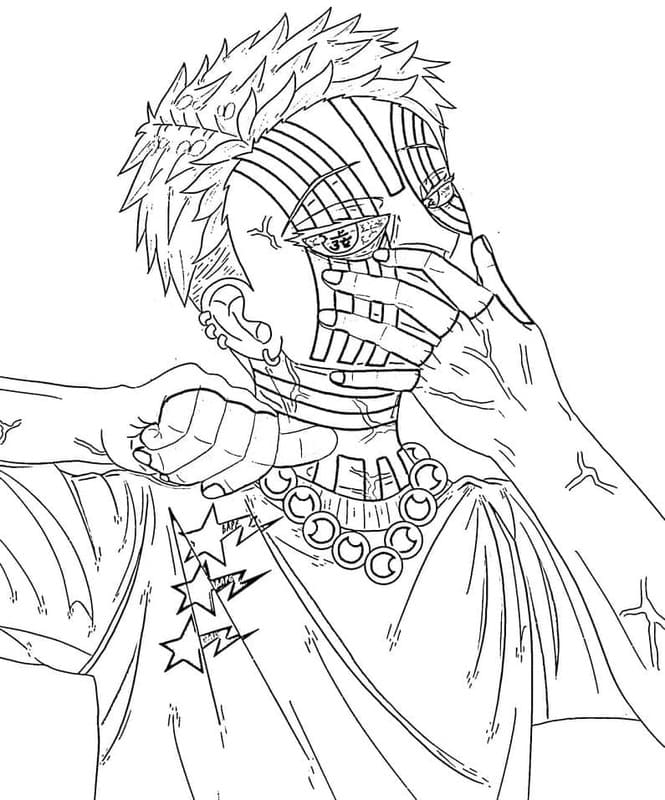 画像 猗窩座 印刷可能 ぬりえ