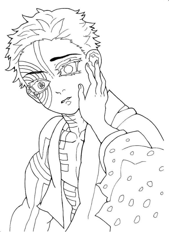 画像 猗窩座 無料 ぬりえ