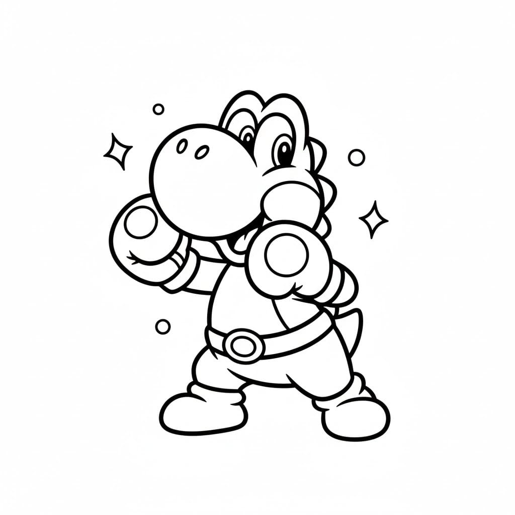 画像 ヨッシー 無料で印刷可能 ぬりえ