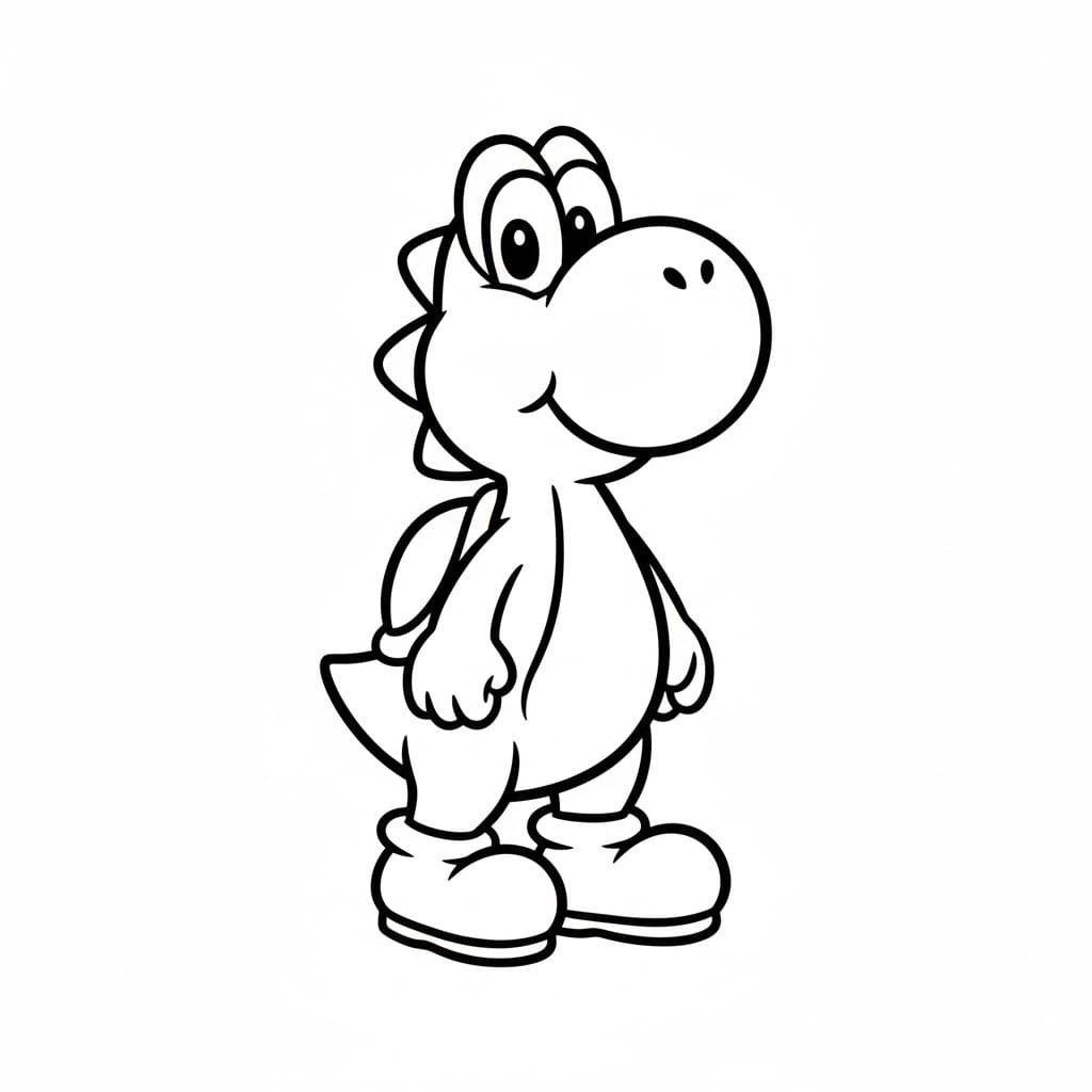 画像 ヨッシー ぬりえ