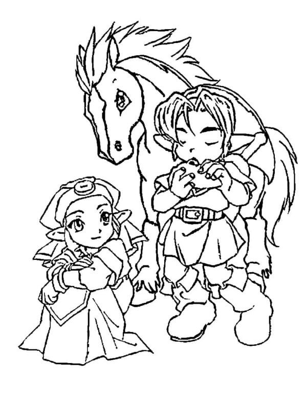 画像 ゼルダの伝説 無料で ぬりえ