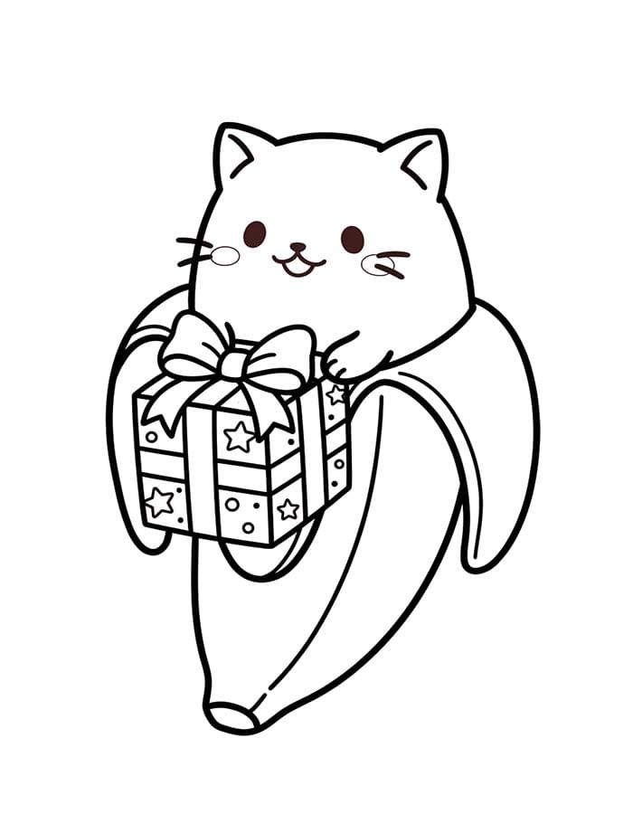 画像 ばなにゃ 印刷 ぬりえ