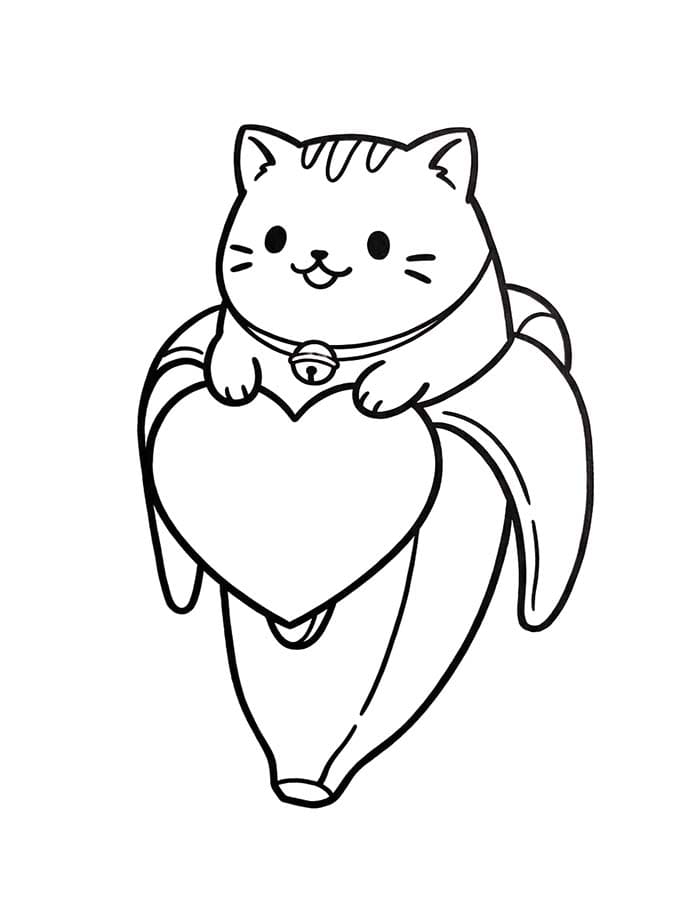 画像 ばなにゃ 単純 ぬりえ