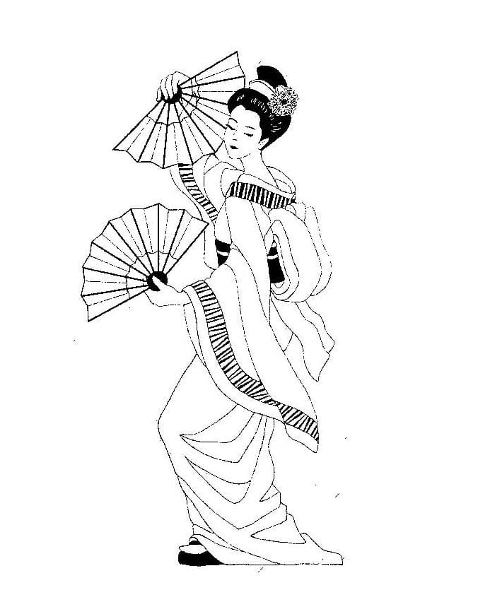 げいしゃ印刷 ぬりえ