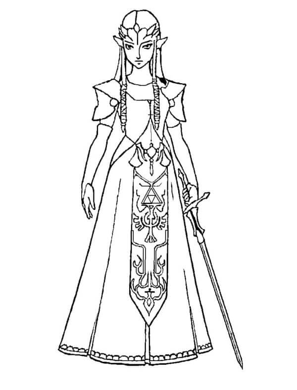 ゲーム ゼルダの伝説 ぬりえ