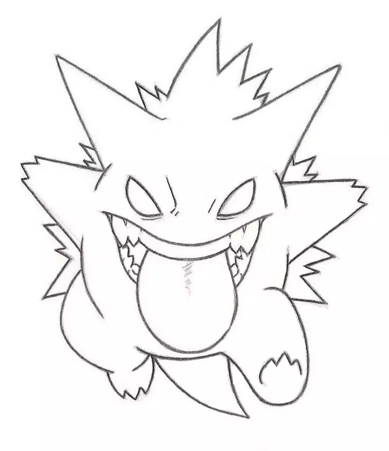ゲンガー からかい ぬりえ