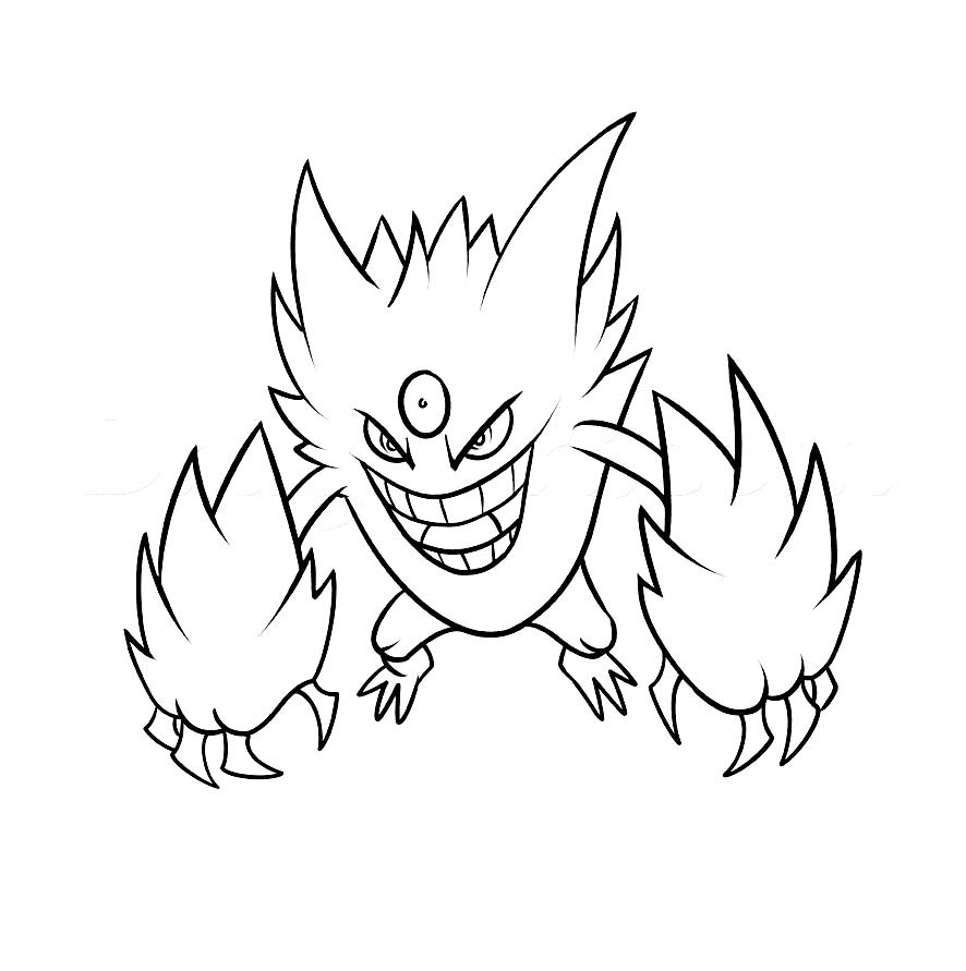 ゲンガー 凶暴な ぬりえ