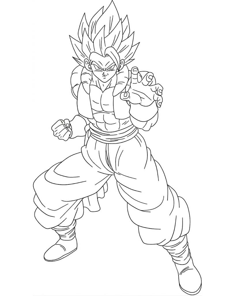 ゴジータ 描く ぬりえ