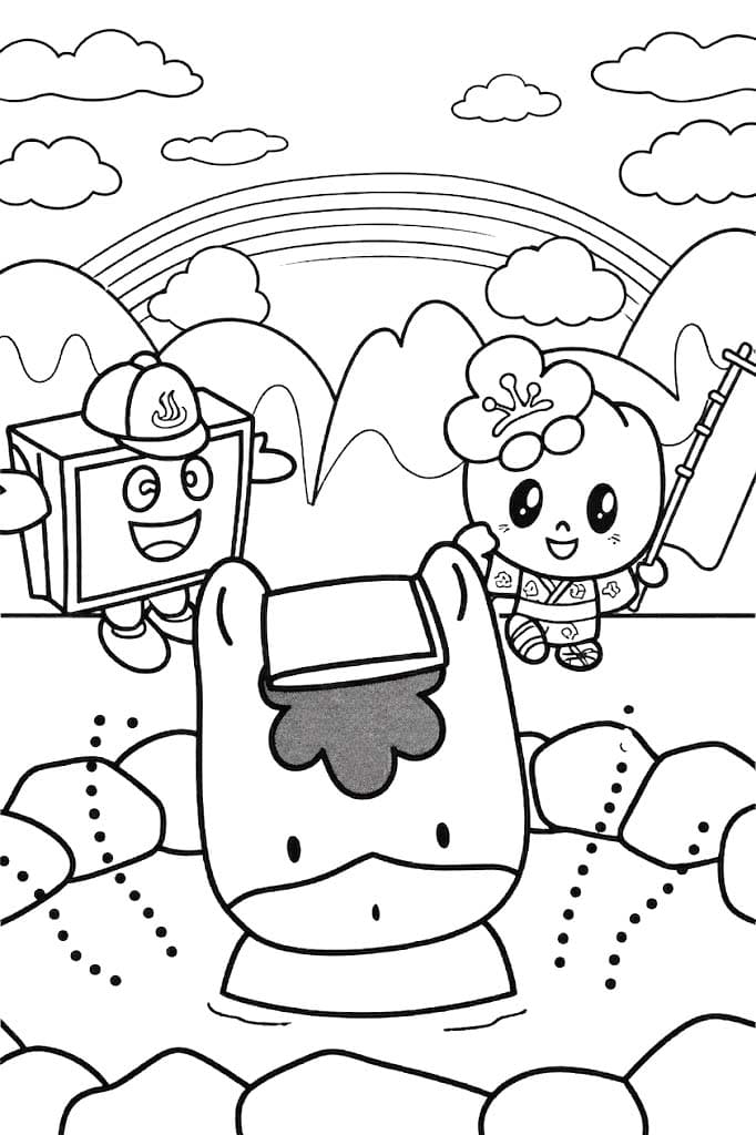 ぐんまちゃん 単純 ぬりえ