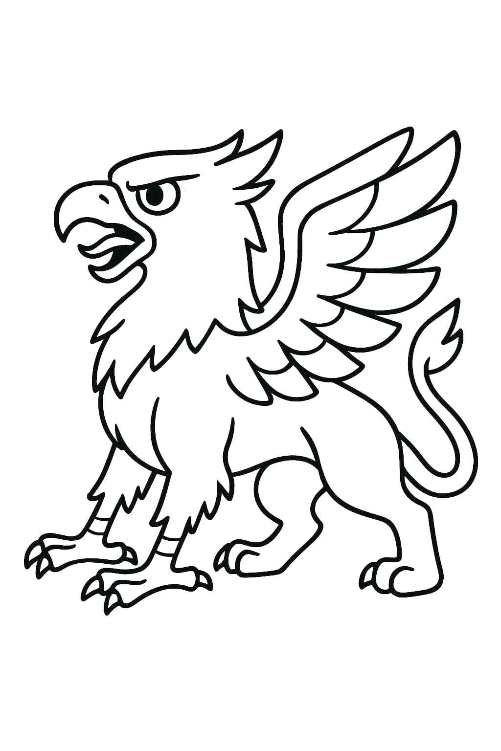 グリフィン 描画 ぬりえ