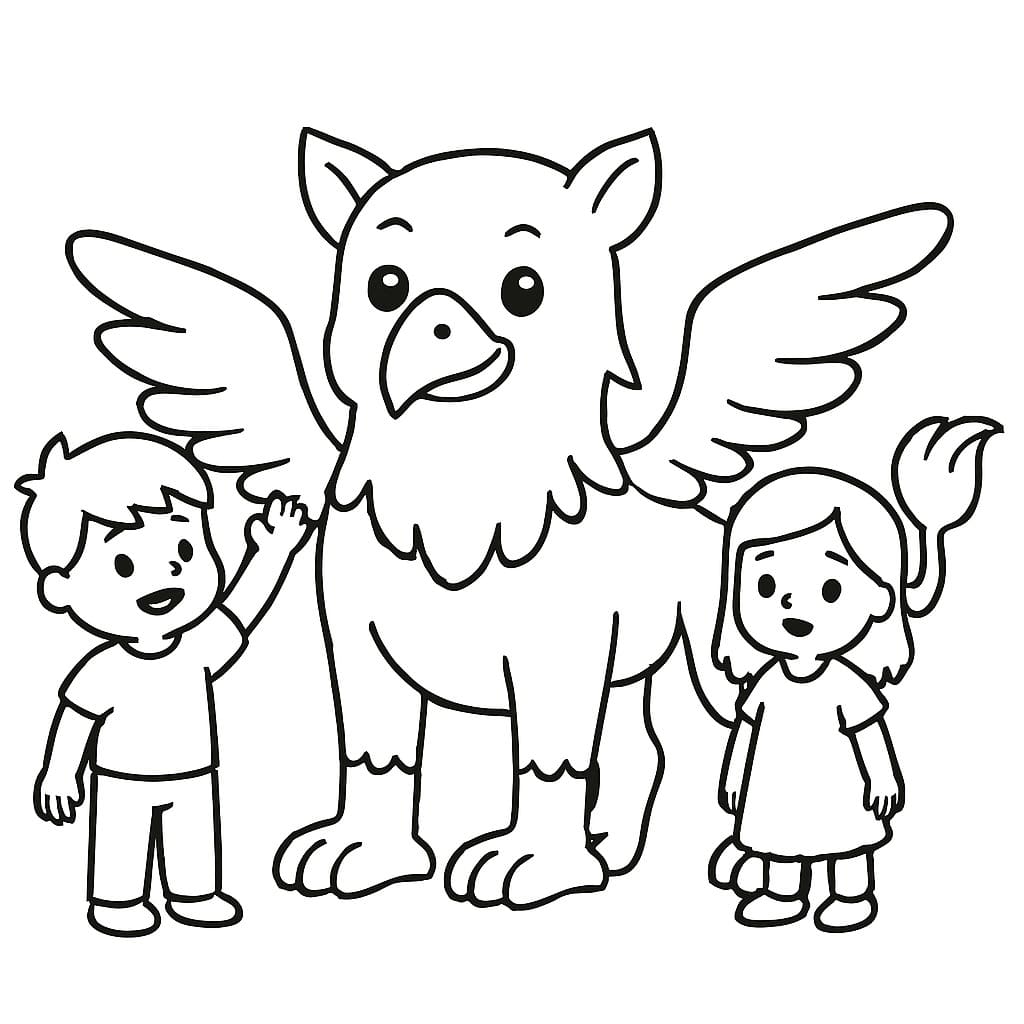 グリフィン 無料 ぬりえ