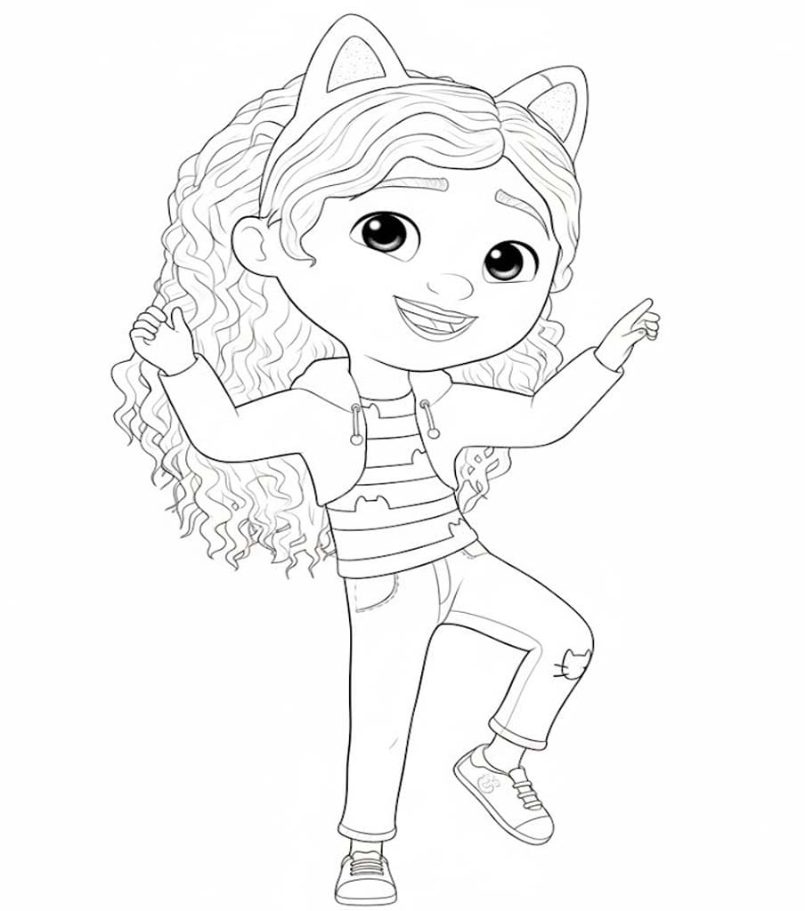 ギャビーのドールハウス 描く ぬりえ