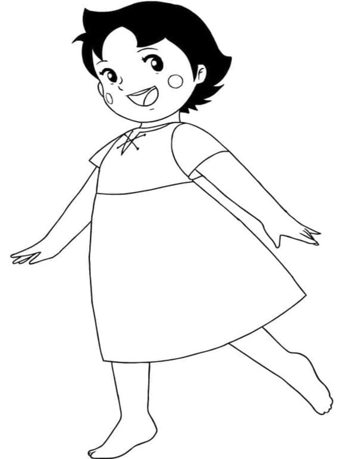 ハイジ 印刷 ぬりえ