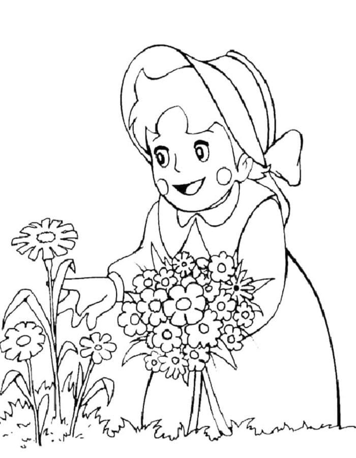 ハイジ 簡単 ぬりえ