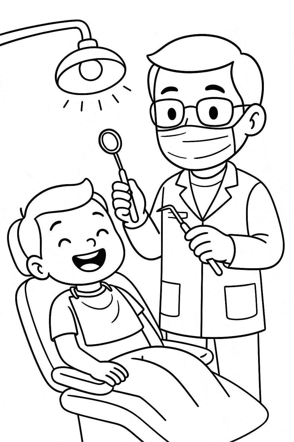 歯医者 印刷可能 ぬりえ