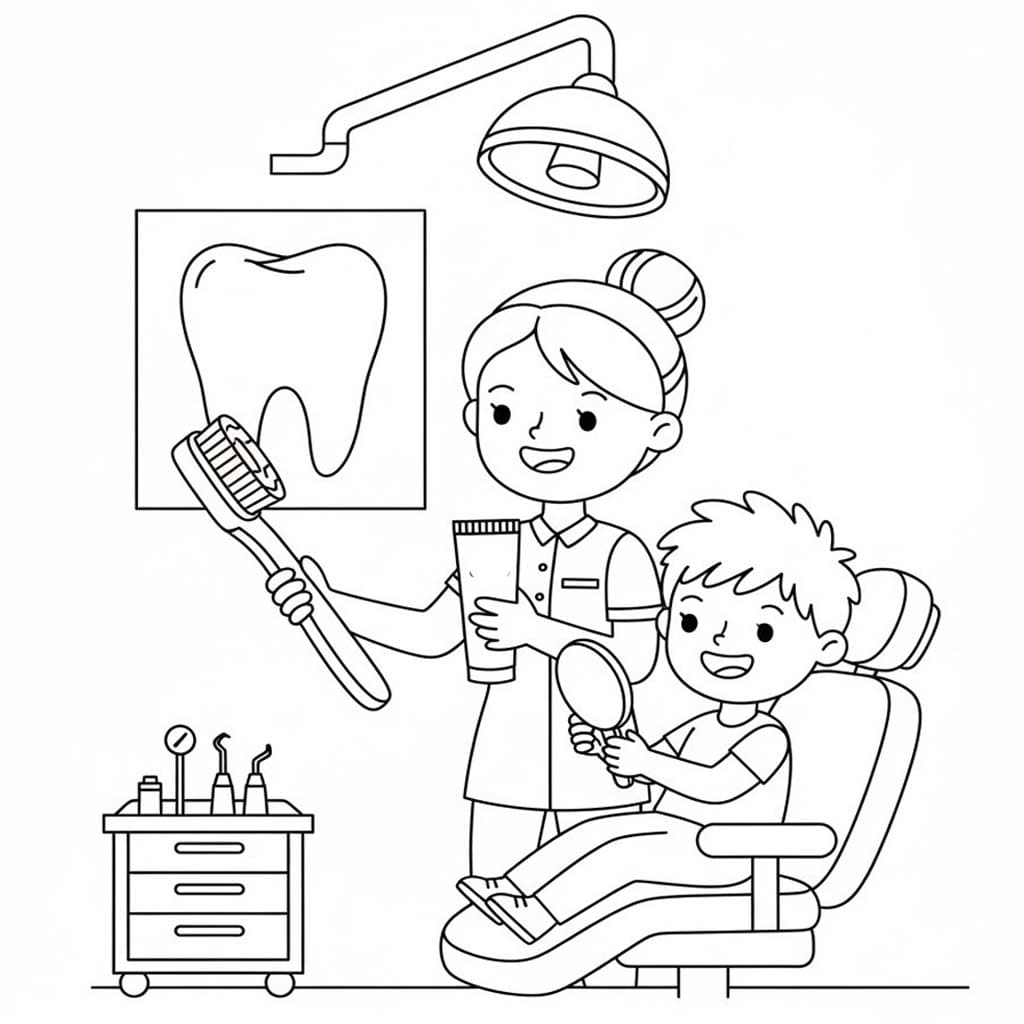 歯医者 印刷 ぬりえ