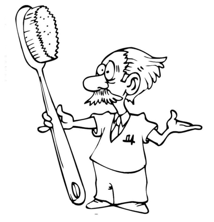 歯医者 基本的な ぬりえ