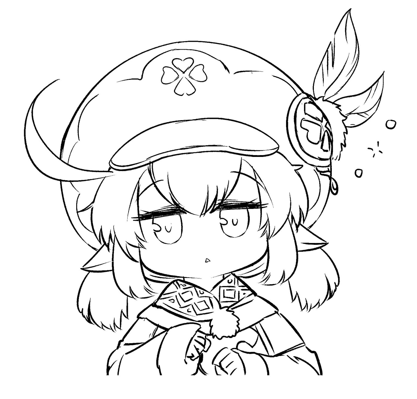 原神 かわいいクレー ぬりえ