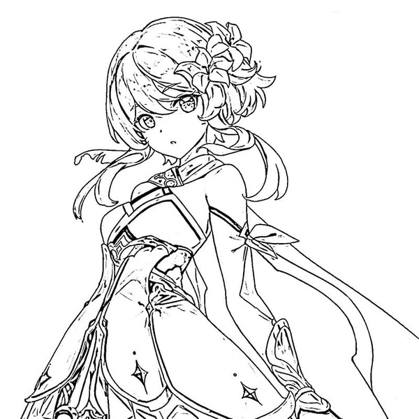 原神ルミネ ぬりえ