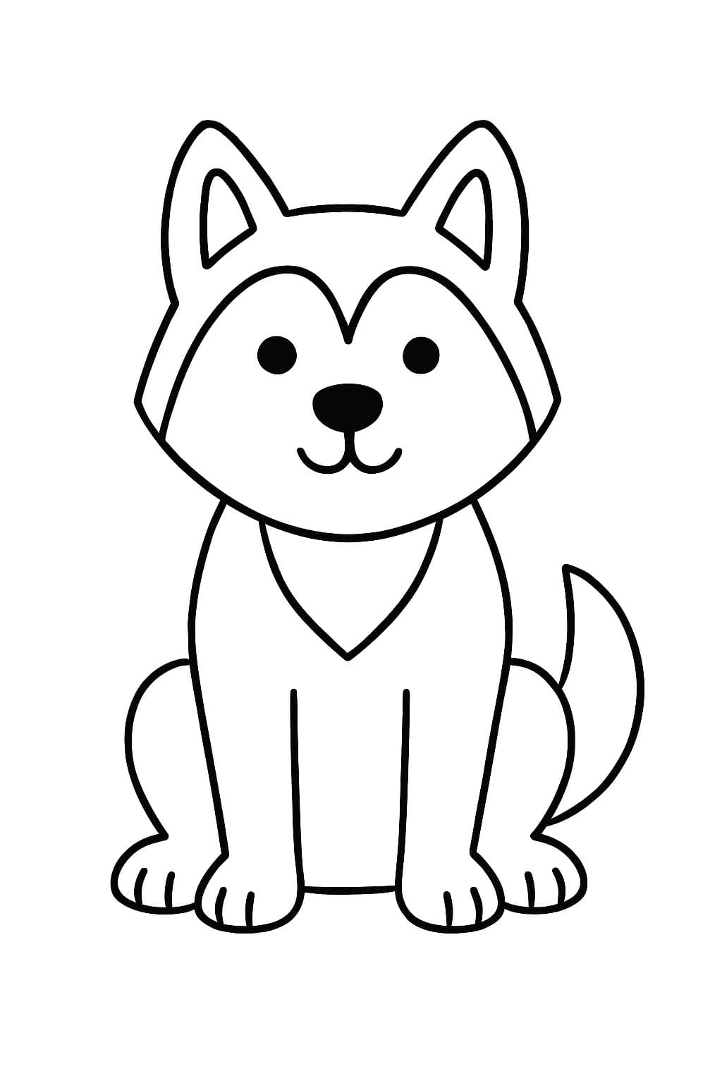 ハスキー 印刷可能 ぬりえ