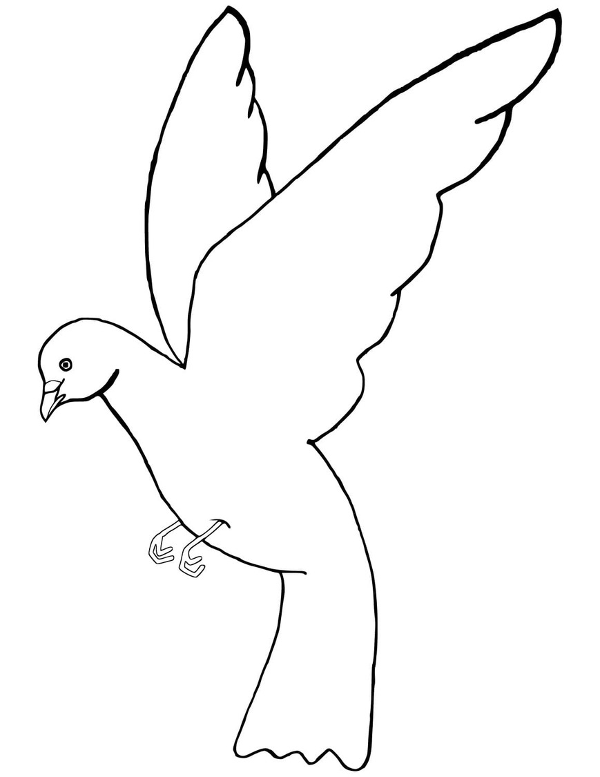 鳩 印刷 ぬりえ