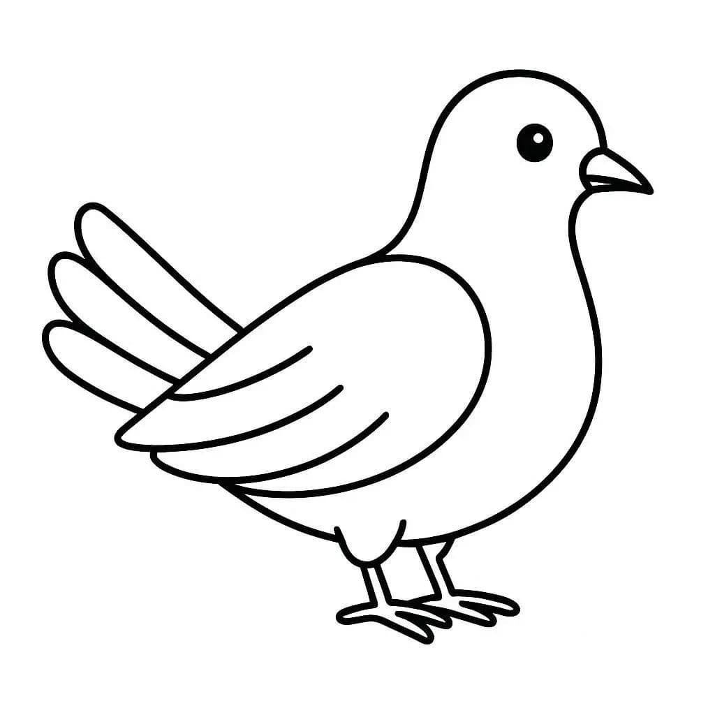 鳩 かわいい ぬりえ