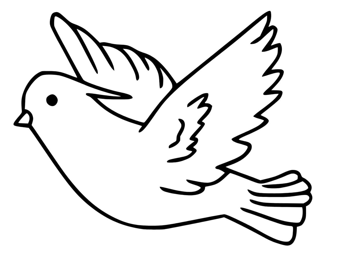 鳩 幸せの ぬりえ