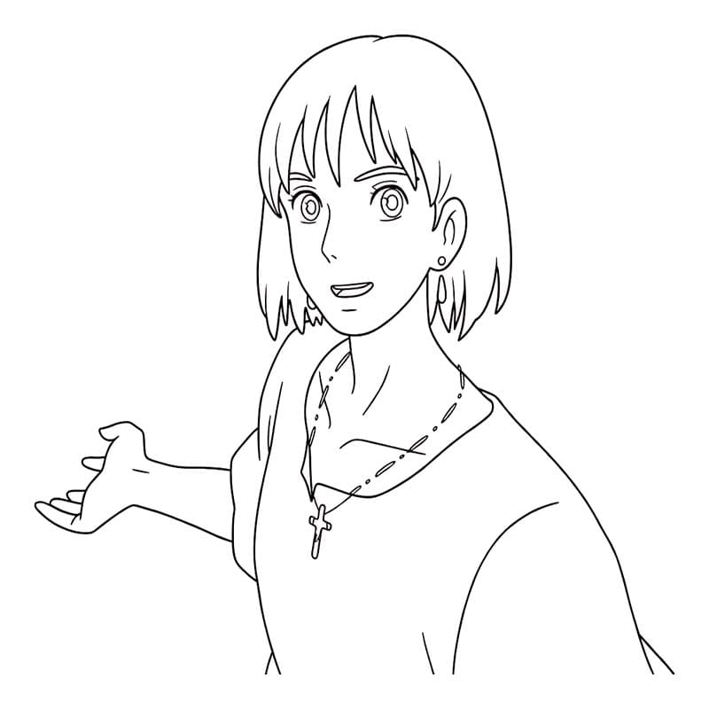 ハウルの動く城 描く ぬりえ