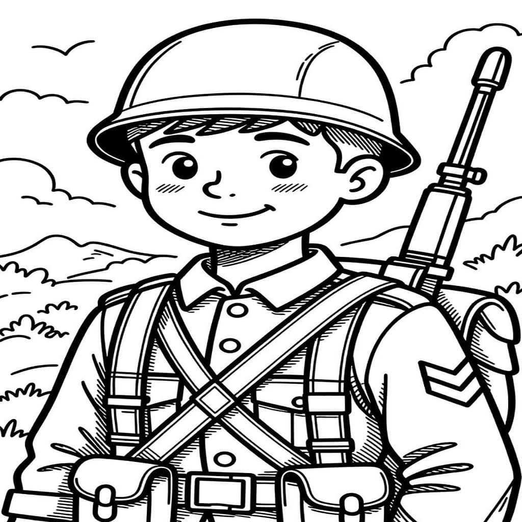 兵士たち 無料 ぬりえ