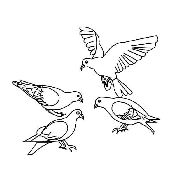 平和の鳩 ぬりえ