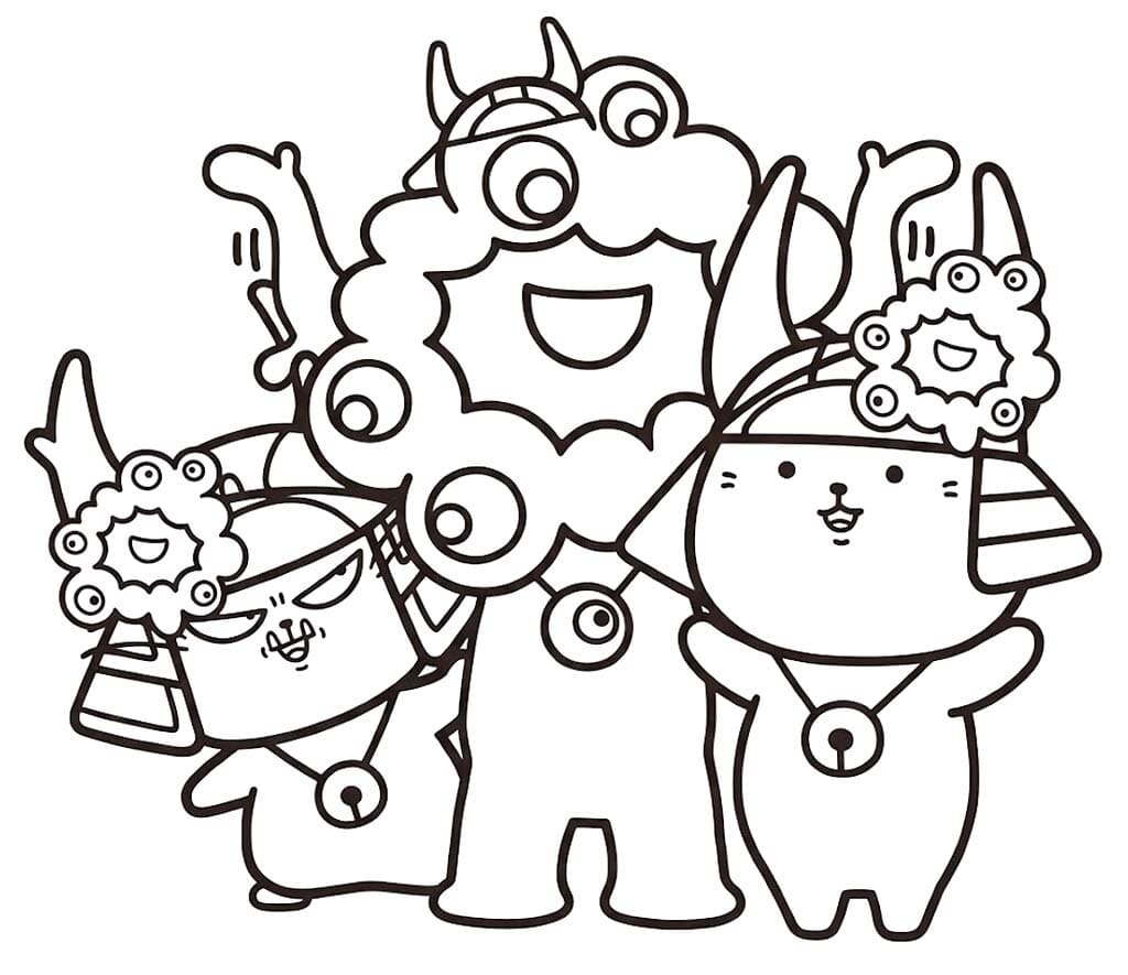 ひこにゃん 描く ぬりえ