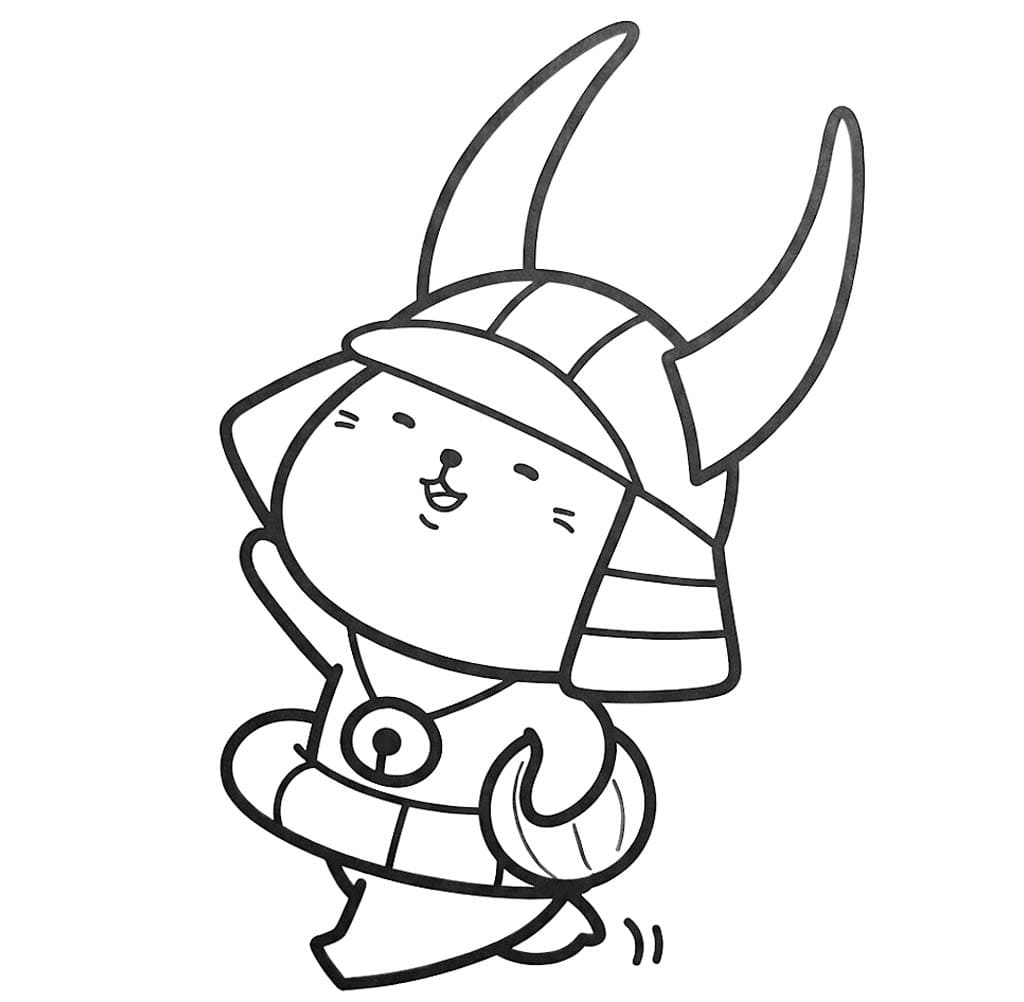 ひこにゃん 簡単 ぬりえ