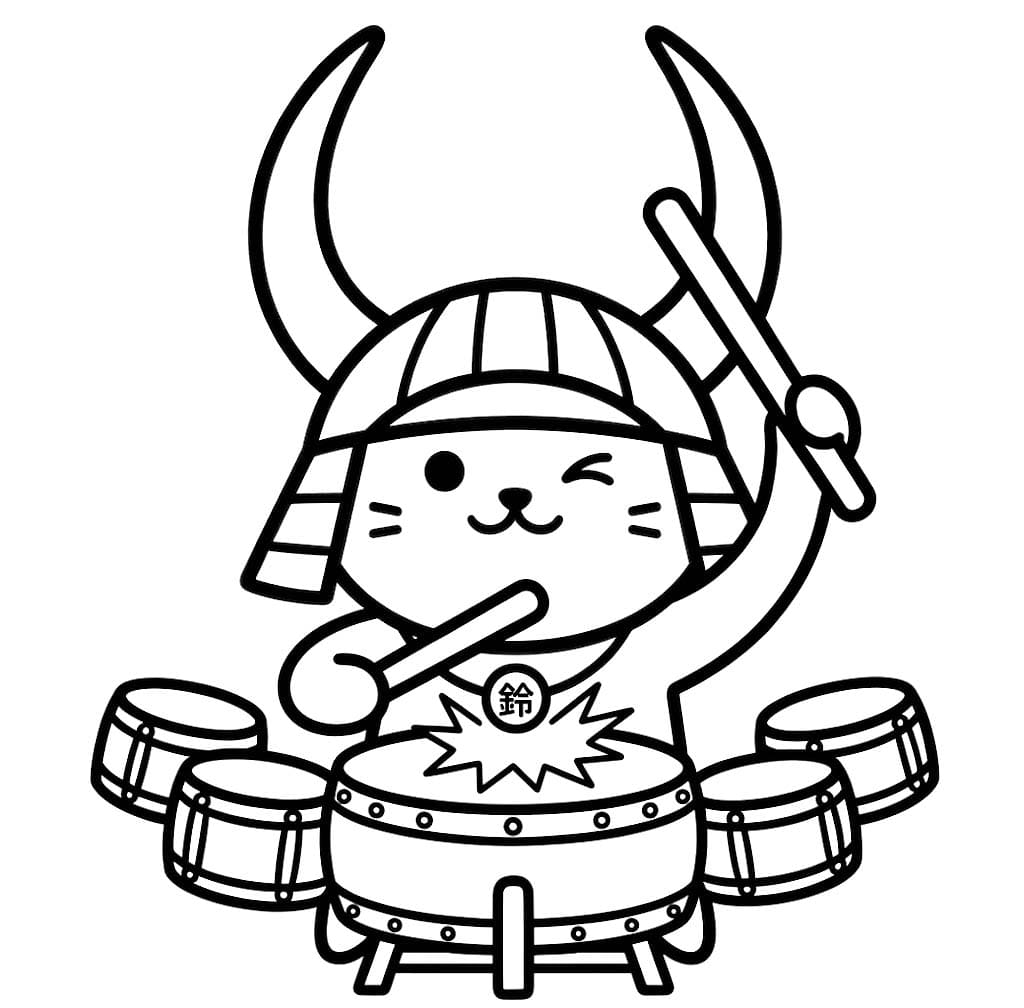 ひこにゃん 単純 ぬりえ